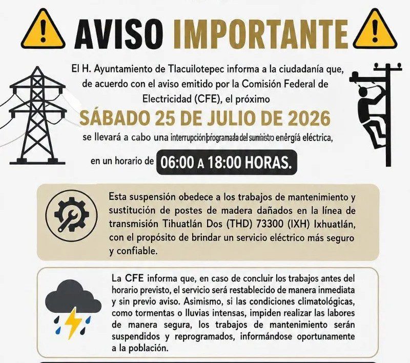 cfe apagon programado