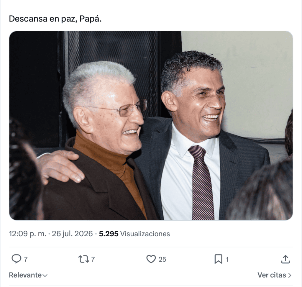Alfonso Sánchez con su papá Alfonso Sánchez Anaya | X: @sanchezgarciatx