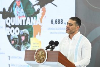 Omar Harfuch en conferencia de prensa en Quintana Roo