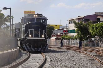 Tren Interoceánico: Línea Z del Corredor Interoceánico en la estación de Ciudad Ixtepec, Oaxaca
