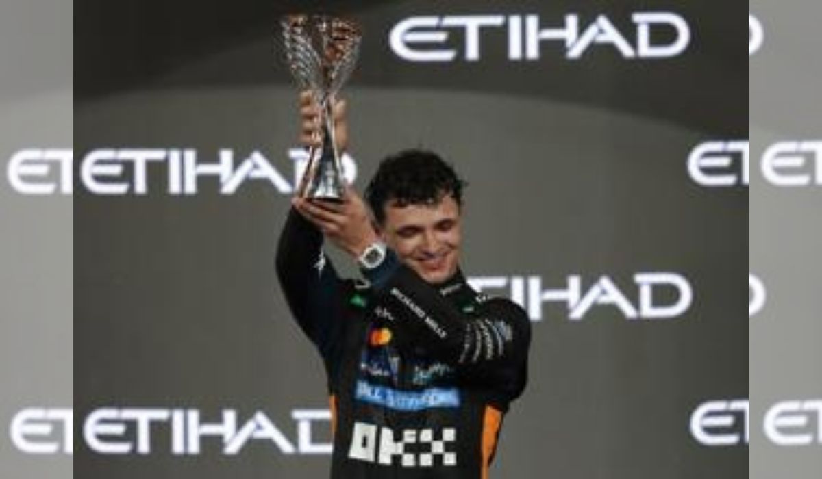 El piloto de McLaren Lando Norris durante el GP de Abu Dabi, Emiratos Árabes. EFE/EPA/Andrej ISAKOVIC