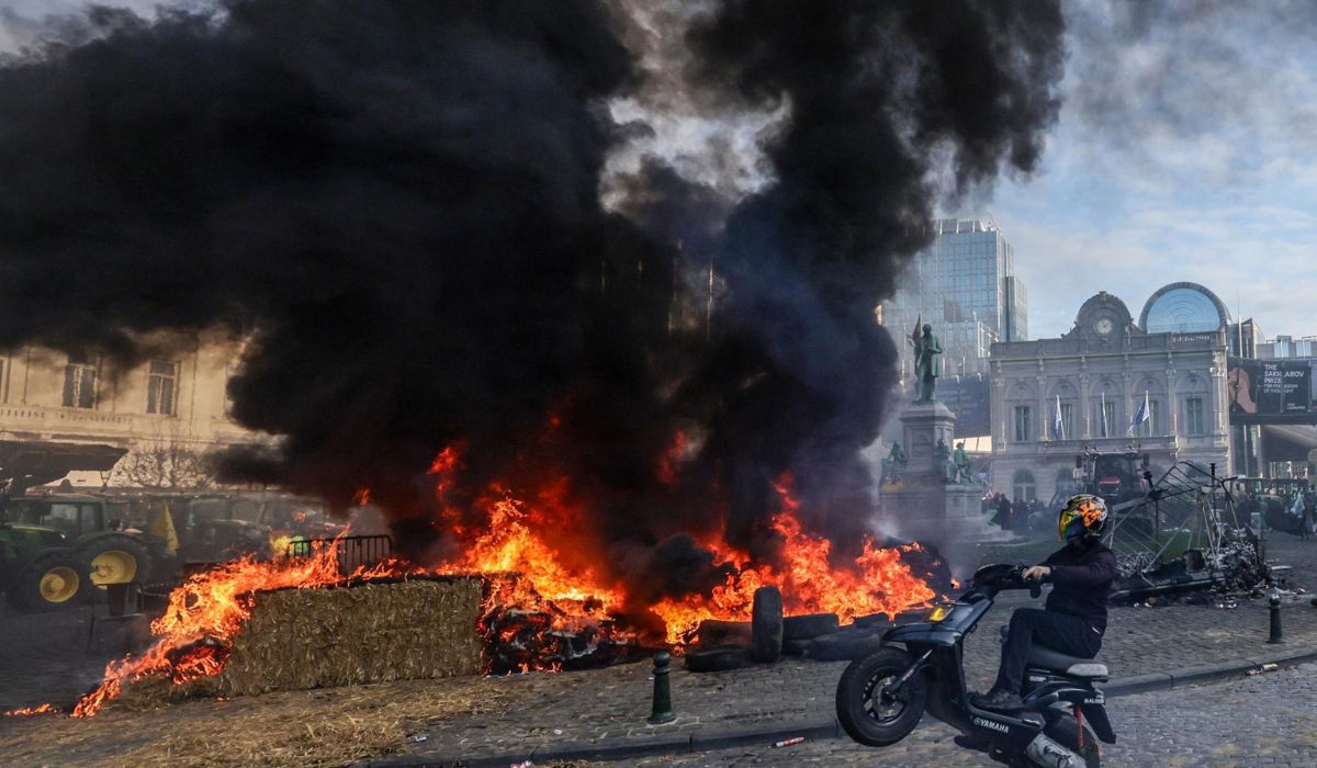 Agricultores protestan en Bruselas contra el acuerdo con el Mercosur
