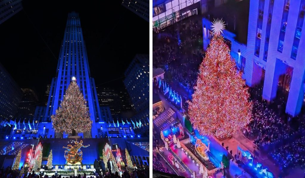 se iluminó el Árbol de Navidad en NY