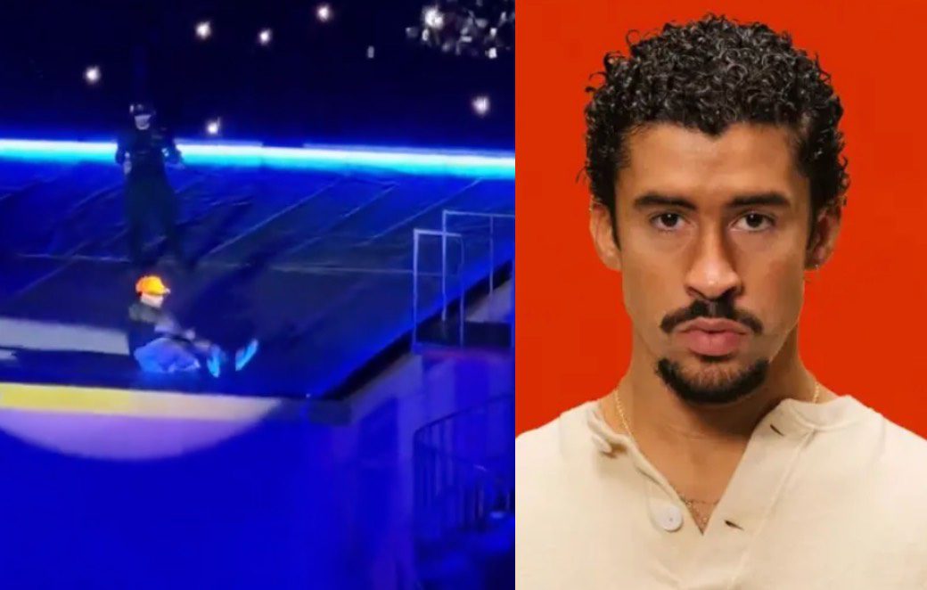 Bad Bunny se cayó en el escenario del Estadio GNP| Especial