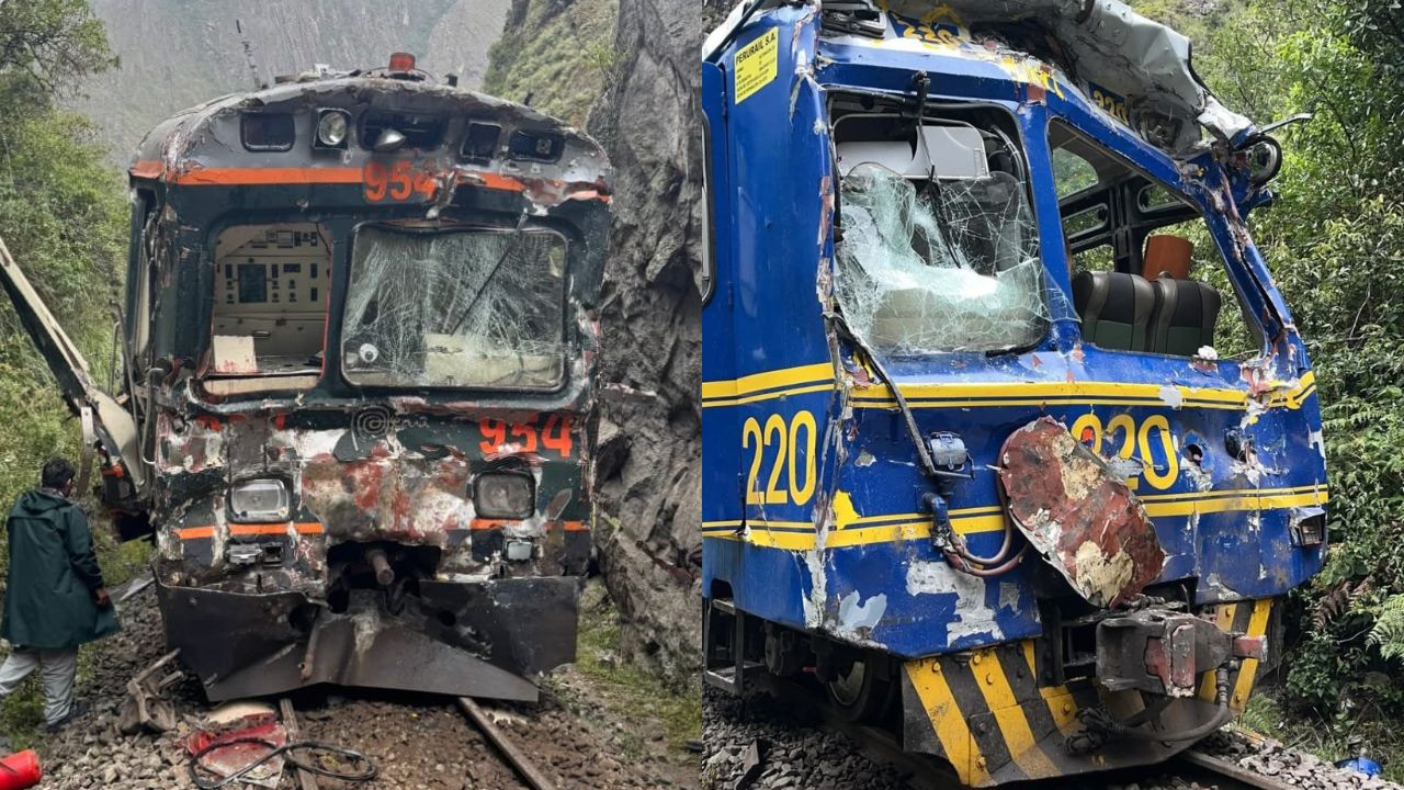 Colisión de trenes en Machu Picchu