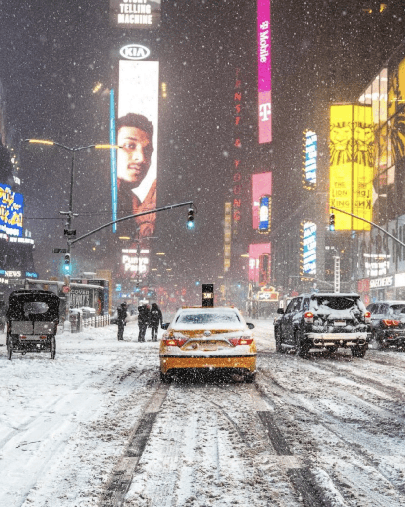 Nueva York bajo nieve| Redes sociales