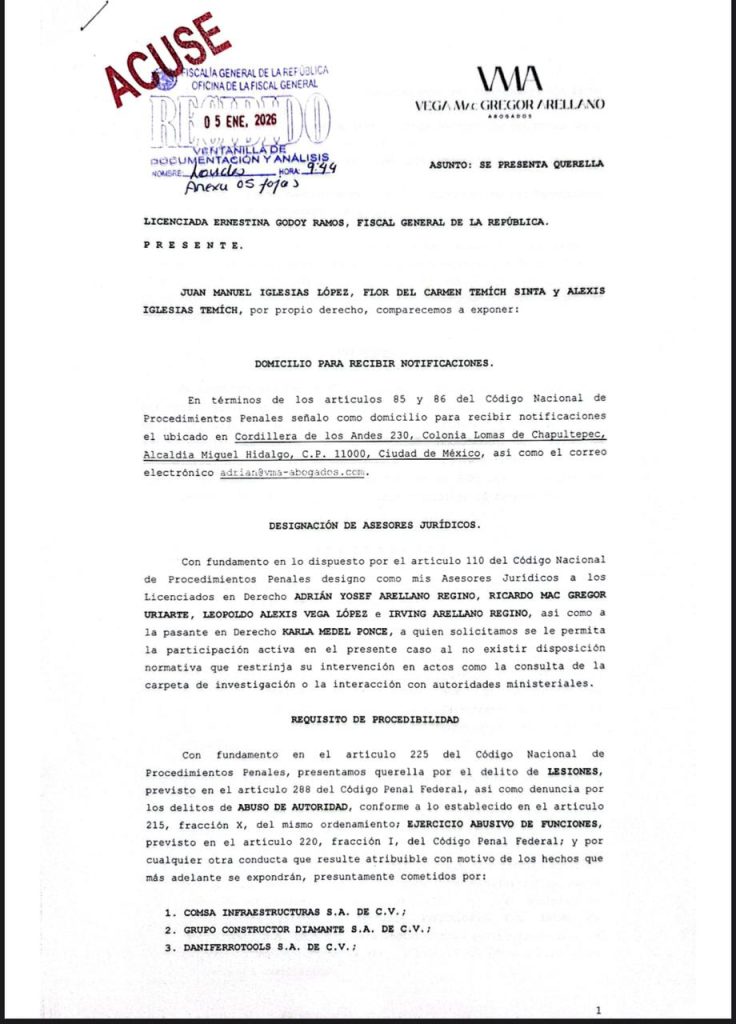 Tren Interoceánico demanda FGR
