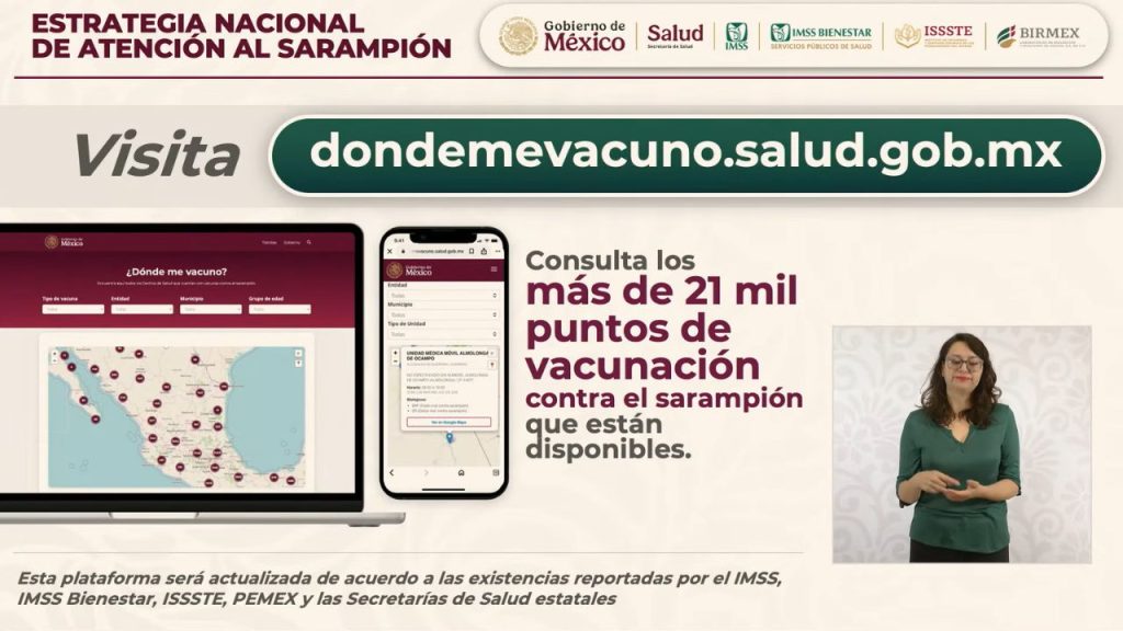 donde me vacuno habilitan plataforma en mexico para ubicar centros de salud con vacunas contra el sarampion