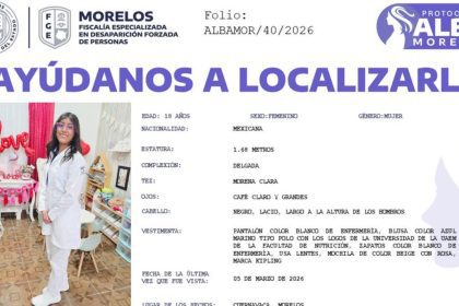 Ficha de búsqueda de Alondra | Fiscalía de Morelos