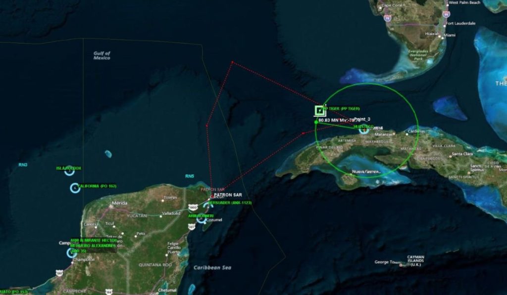méxico cuba mapa