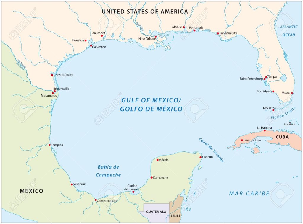 golf of mexico map