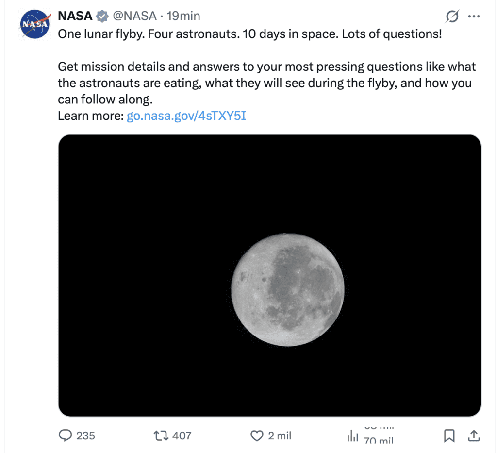 Artemis II sobrevolará la Luna este 6 de abril | NASA