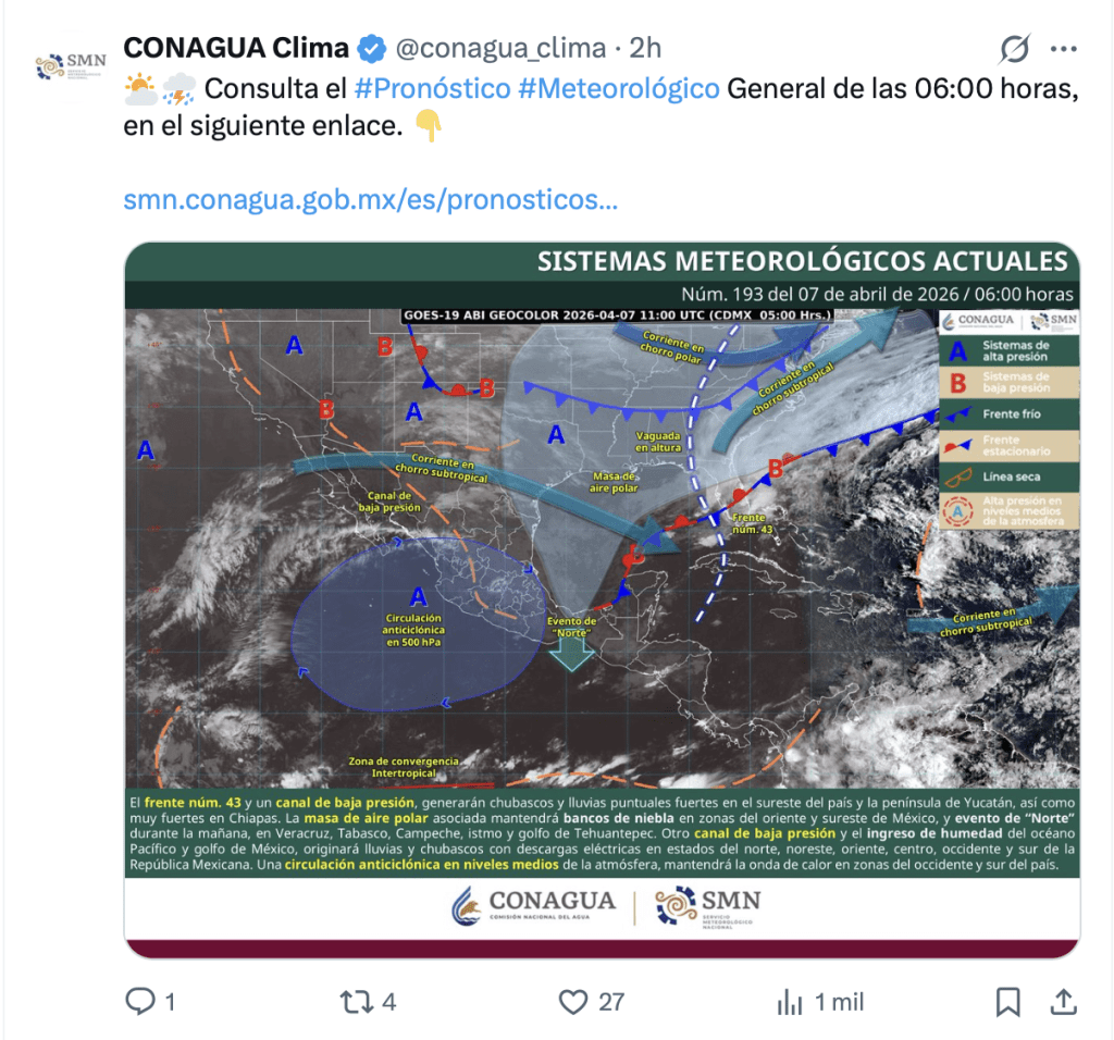Pronóstico del clima en México | CONAGUA 