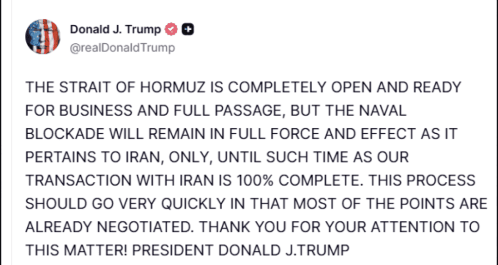 Donald Trump vía Truth Social | Redes Sociales 