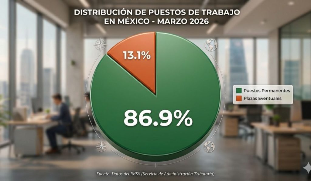 grafica de emploe en mexico en marzo 2026