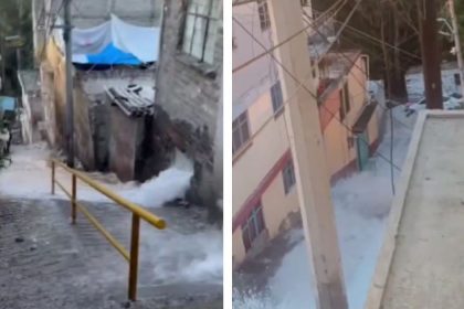 megafuga de agua en alvaro obregon