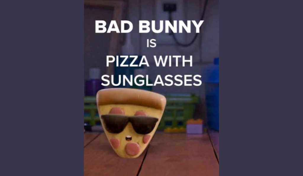 pizza con gafas de sol