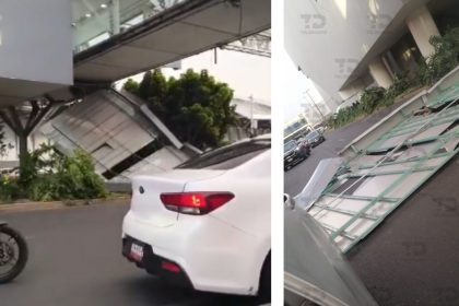 colapso de puente en terminal 1 del aicm