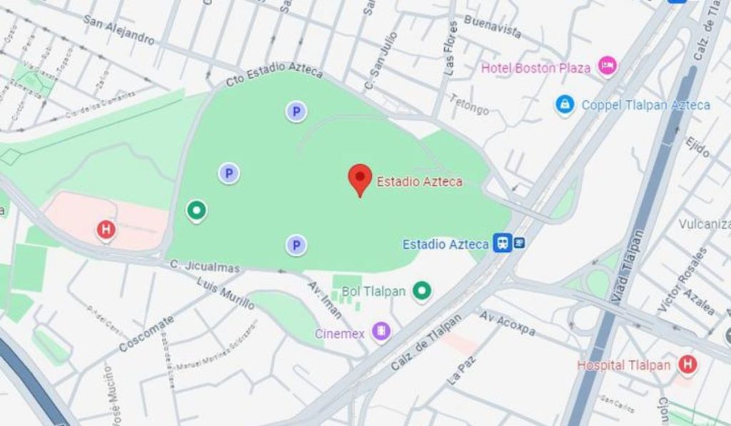 google maps cerca de estadio banorte