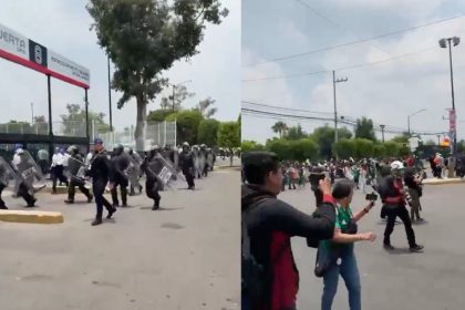 Bloque negro en la puerta 8 del Estadio Azteca | Especial