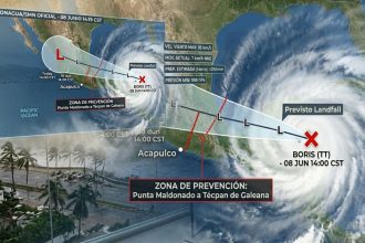 Trayectoria de Boris EN VIVO | IA