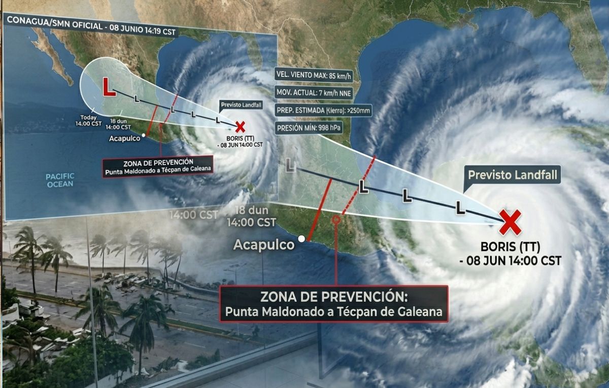Trayectoria de Boris EN VIVO | IA