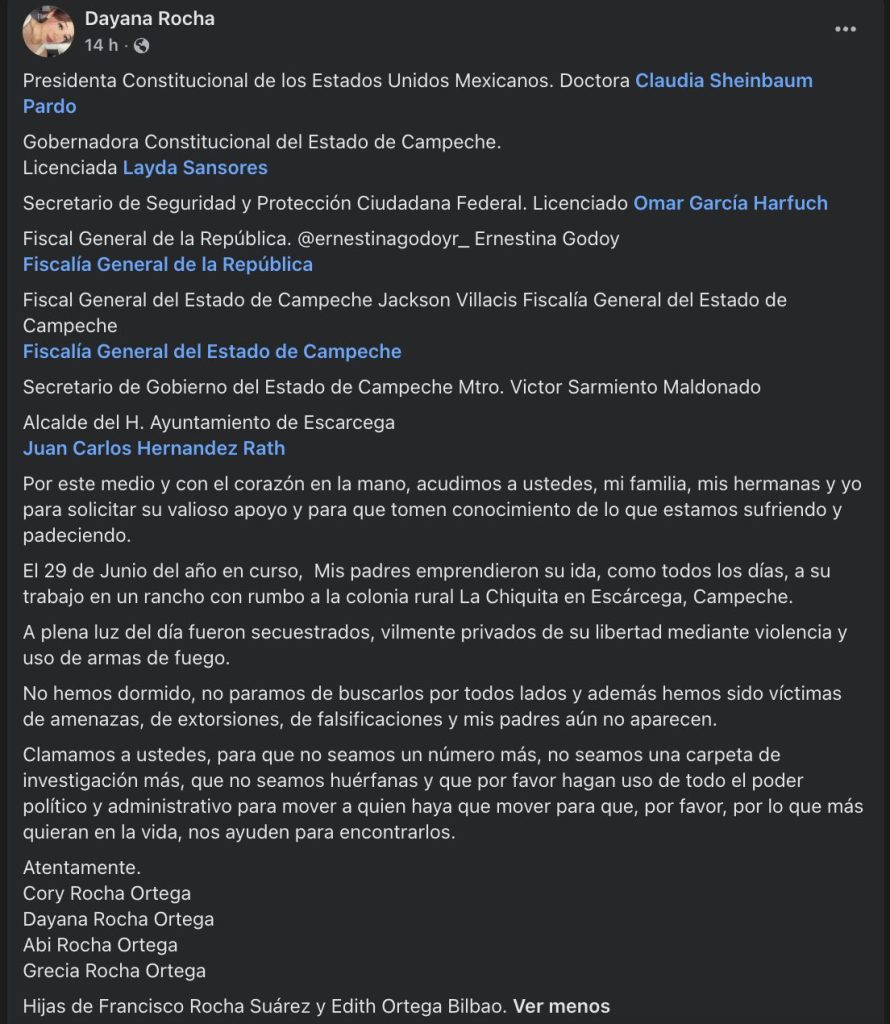 petición a la fiscalía de campeche
