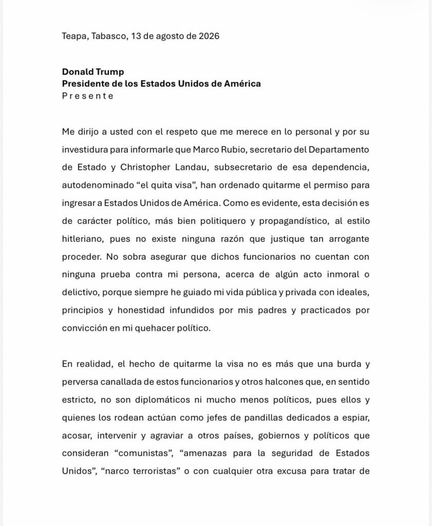 carta enviada trump andrés manuel lópez beltrán 1 3