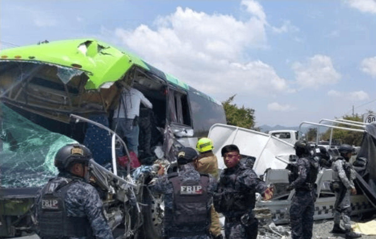 choque guardia nacional autobus chiapas