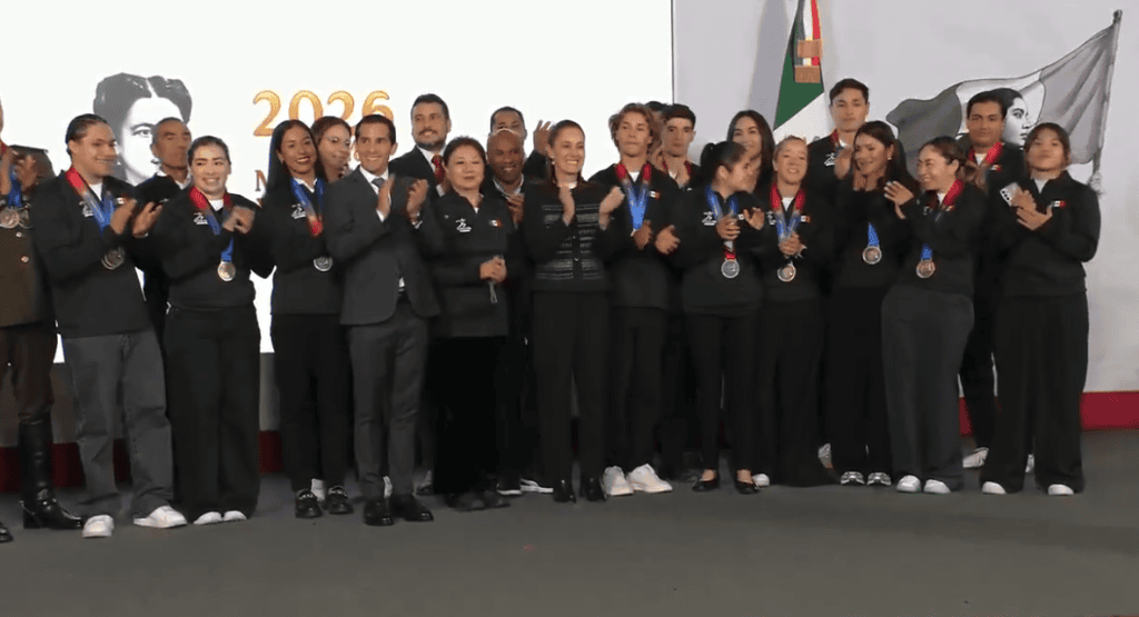 claudia sheinbaum foto medallistas juegos centroamericanos
