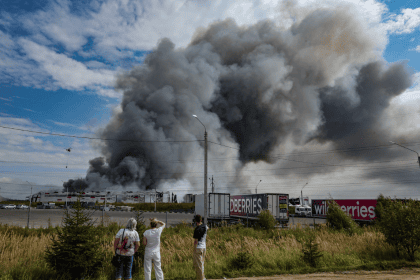 Ucrania bombardea Rusia. Foto: EFE