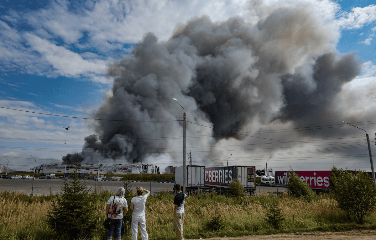 Ucrania bombardea Rusia. Foto: EFE