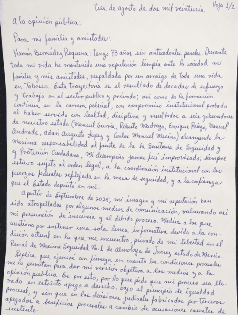 carta hernan bermudez requena penal altiplano uno