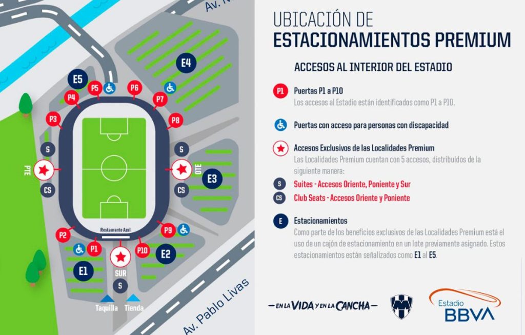 estacionamiento estadio bbva mty